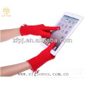 Red Color Wool Glove For Touch Screen